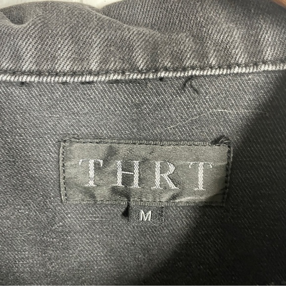 THRT Embroidered and Painted Black Denim Jacket Medium - Picture 9 of 9